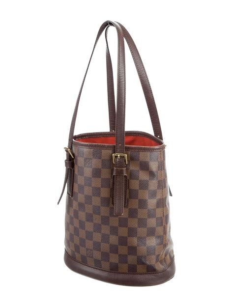 louis vuitton damier ebene marais bucket bag|louis vuitton damier ebene satchel.